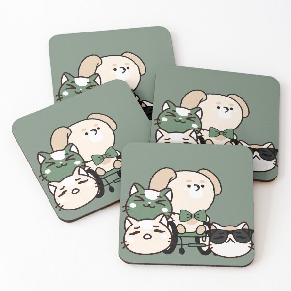 Item preview, Dog in Wheelchair with Joyful Cat Friends designed and sold by Kanniax.