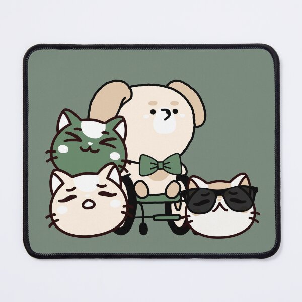 Item preview, Dog in Wheelchair with Joyful Cat Friends designed and sold by Kanniax.