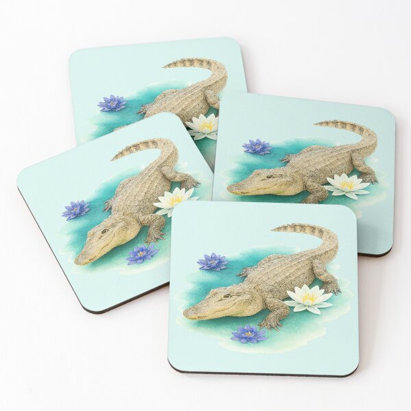 Item preview, Crocodile in the water, realistic style and painting designed and sold by the artedivino.