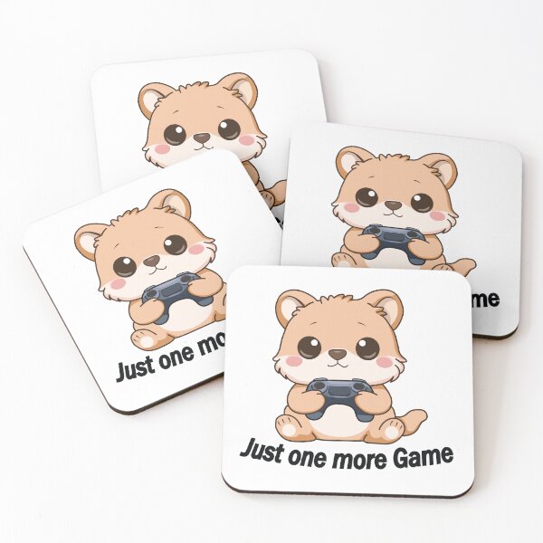 Item preview, Cute Gamer Quokka Sticker | Kawaii Gaming Animal Cartoon | “Just One More Game” Funny Sticker designed and sold by yazz illustrations.