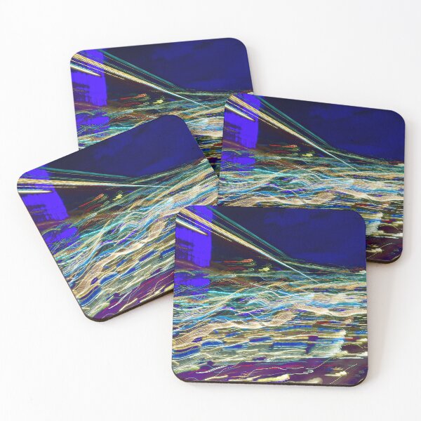 Item preview, ICM Colorful Movement photo in Rotterdam  cityscape  Print designed and sold by Jonnekesart.
