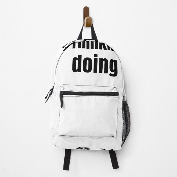 Item preview, Thinking Too Much Doing Too Little Funny Relatable Quote Black Text designed and sold by Minimal Mood Club.