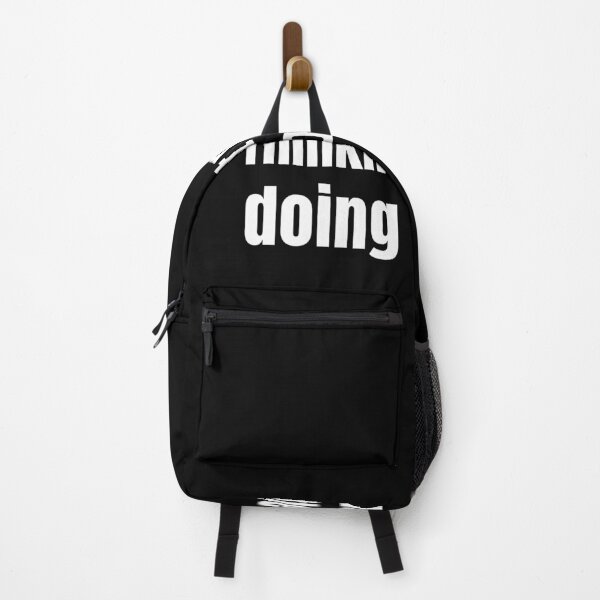 Item preview, Thinking Too Much Doing Too Little Funny Relatable Quote White Text designed and sold by Minimal Mood Club.