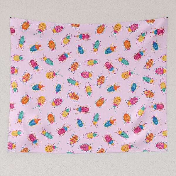 Item preview, Vibrant Jewel Beetles - Colorful Hand-Drawn Insect Illustration designed and sold by DafneDStudio.