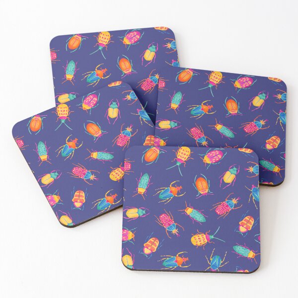 Item preview, Vibrant Jewel Beetles - Colorful Hand-Drawn Insect Illustration designed and sold by DafneDStudio.