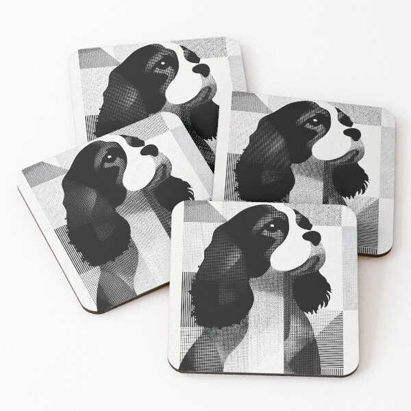 Item preview, Geometric Cavalier King Charles Spaniel Silhouette designed and sold by lautir.