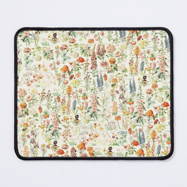 Item preview, Adolphe Millot Antique Flowers - Cottagecore Floral Farmhouse Millefleurs on Natural designed and sold by Epitome Girl.