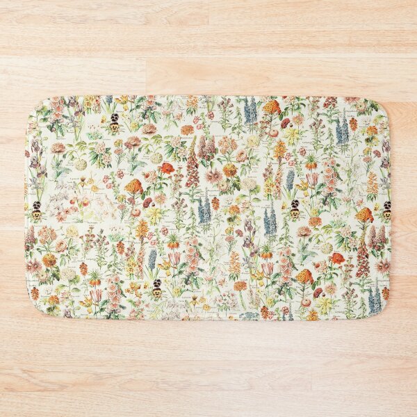 Item preview, Adolphe Millot Antique Flowers - Cottagecore Floral Farmhouse Millefleurs on Natural designed and sold by Epitome Girl.