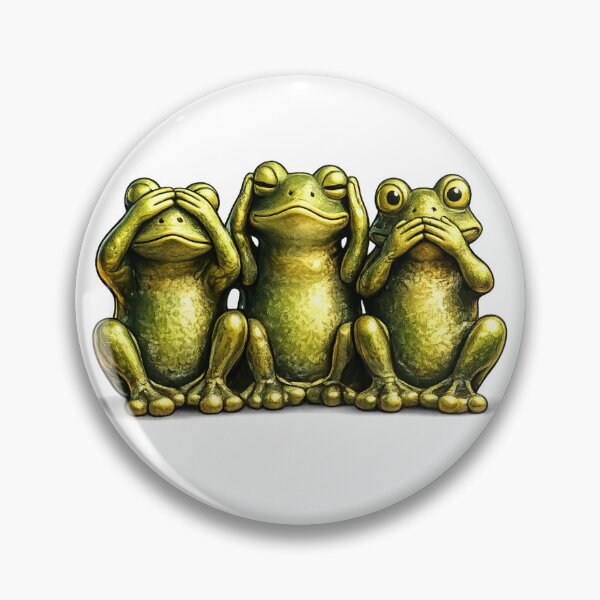 Item preview, See Hear Speak No Evil Funny Frogs designed and sold by Gezonde-Voeding.