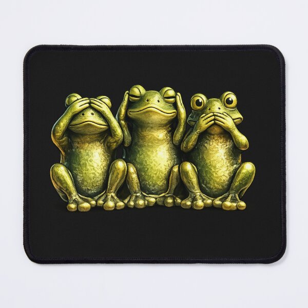 Item preview, See Hear Speak No Evil Funny Frogs designed and sold by Gezonde-Voeding.