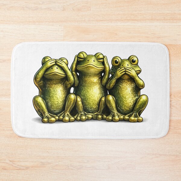Item preview, See Hear Speak No Evil Funny Frogs designed and sold by Gezonde-Voeding.