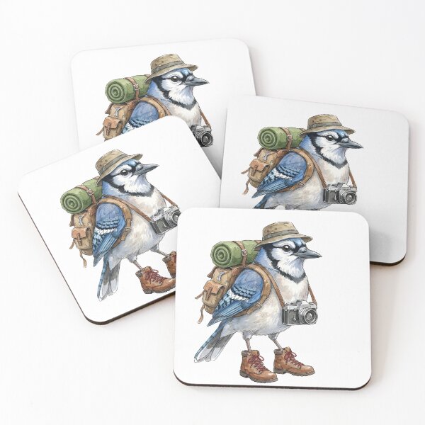 Item preview,  Hiking Blue Jay Bird designed and sold by Roy & Tiffany.