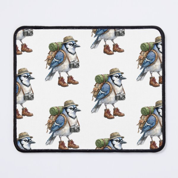 Item preview, Hiking Blue Jay Bird designed and sold by Roy & Tiffany.