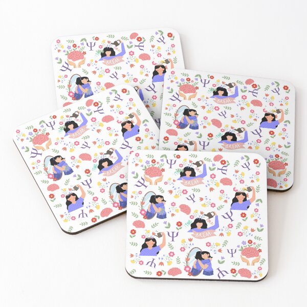 Item preview, Mental Health Psychology Floral Seamless Pattern designed and sold by Rosenthal Studio Kreativo.