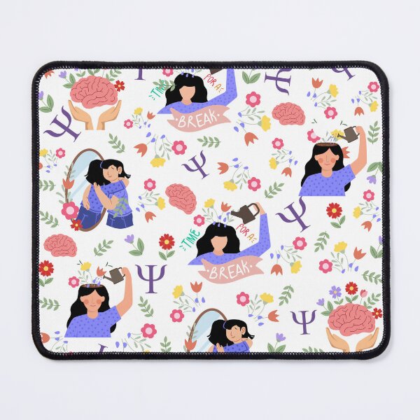 Item preview, Mental Health Psychology Floral Seamless Pattern designed and sold by Rosenthal Studio Kreativo.