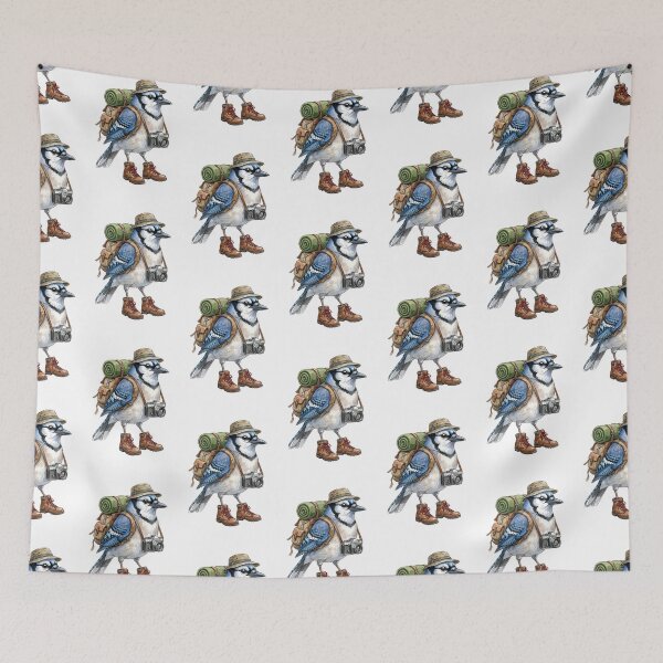Item preview,  Hiking Blue Jay Bird designed and sold by Roy & Tiffany.