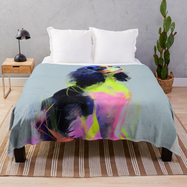 Item preview, Bright Neon Cavalier King Charles Spaniel Dog Portrait designed and sold by lautir.