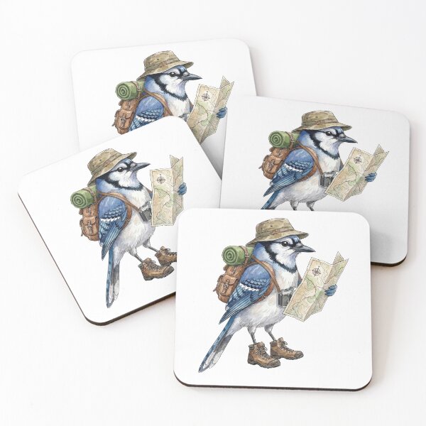 Item preview,  Hiking Blue Jay Bird designed and sold by Roy & Tiffany.