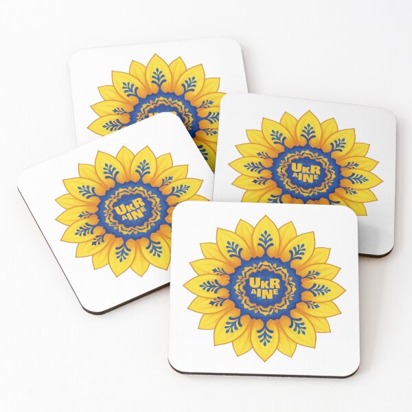 Item preview, Stand with Ukraine Sunflower blue yellow flag  designed and sold by Artycom.