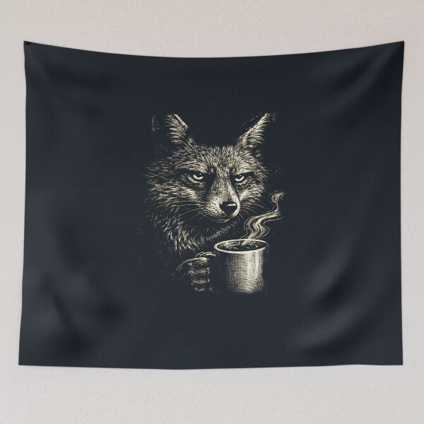 Item preview, Raccoon Coffee Vintage Engraving Dark Aesthetic Animal Illustration Sticker T-Shirt designed and sold by HOUSE OF TIST.