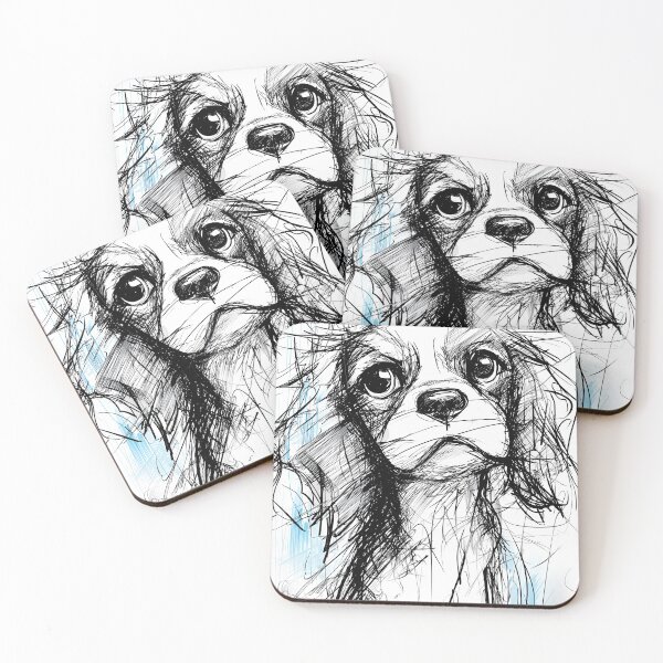 Item preview, Sketch of a Cavalier King Charles Spaniel dog designed and sold by lautir.