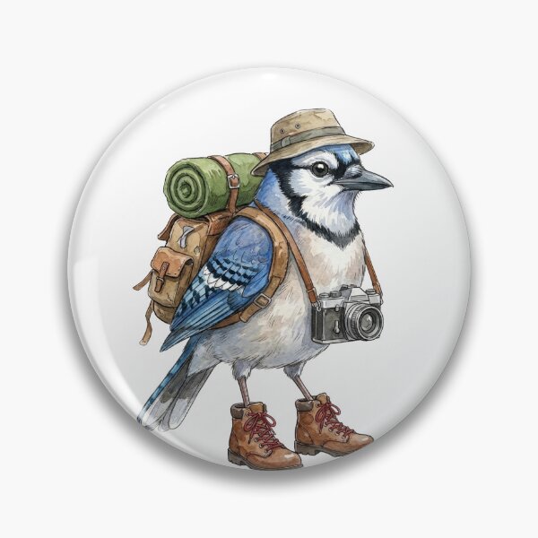 Item preview, backpacking Blue Jay designed and sold by Roy & Tiffany.