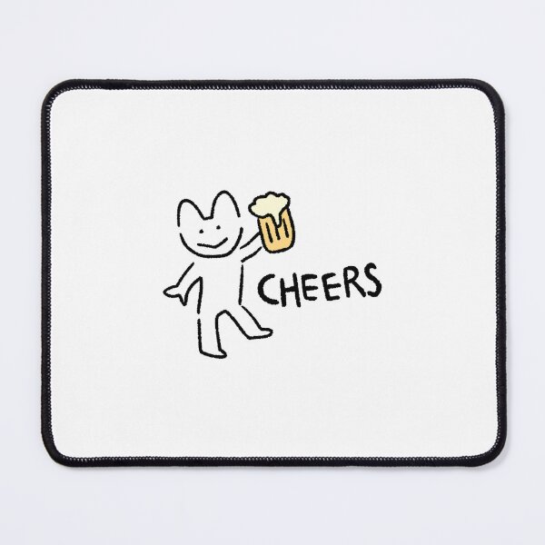 Item preview, Funny Cheers Cat Sticker – Drinking Cat Cartoon, Celebration Cat Meme, Party Cat Illustration designed and sold by lazydayz16.