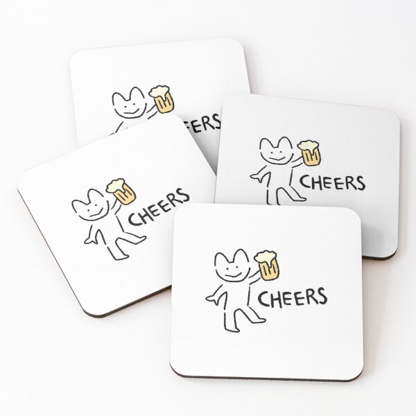 Item preview, Funny Cheers Cat Sticker – Drinking Cat Cartoon, Celebration Cat Meme, Party Cat Illustration designed and sold by lazydayz16.