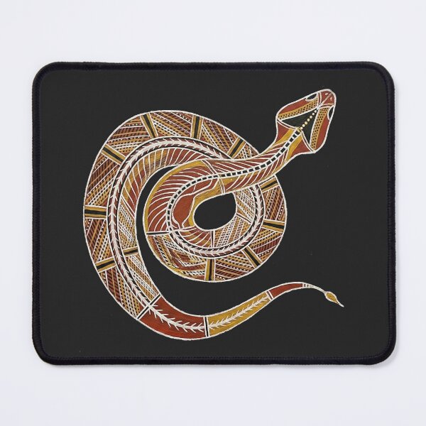 Item preview, Ambush in Ochre: Aboriginal Style Death Adder Art designed and sold by FreiherrPK.