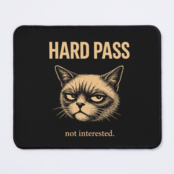Item preview, Hard Pass Cat Attitude Shirt designed and sold by AdicretorDesign.