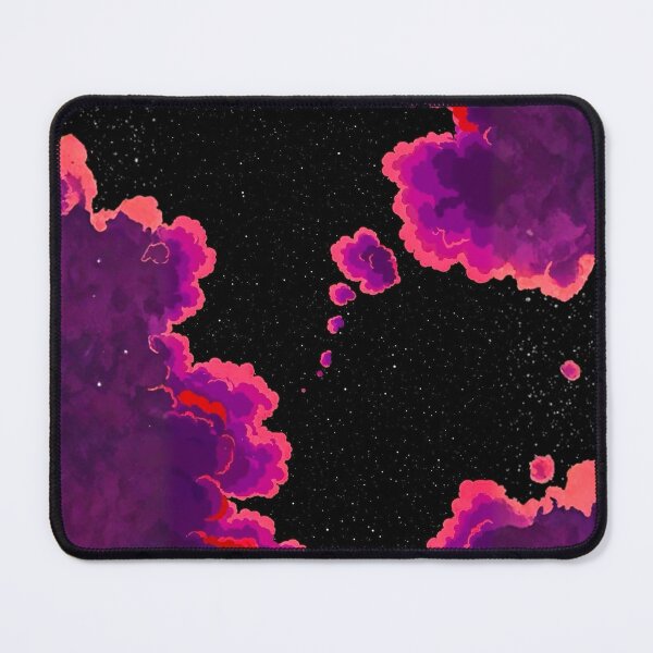 Item preview, Neon Pink Clouds in Starry Night Sky veya Cosmic Dreamscape Vaporwave Clouds designed and sold by Siriusvibes.