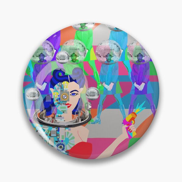 Item preview, Disco Bots – Retro Futuristic Disco Robot Illustration designed and sold by MidModMagic.