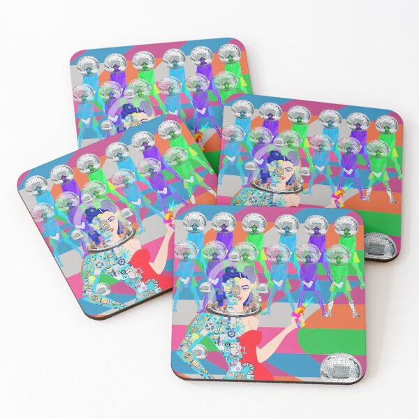 Item preview, Disco Bots – Retro Futuristic Disco Robot Illustration designed and sold by MidModMagic.