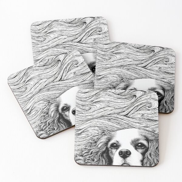 Item preview, Regal Cavalier King Charles Spaniel with Flowing Waves designed and sold by lautir.