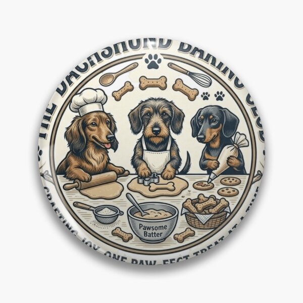 Item preview, Dachshund Baking Club - Pawsome Batter & Dog Chef Puns designed and sold by FarDesign.