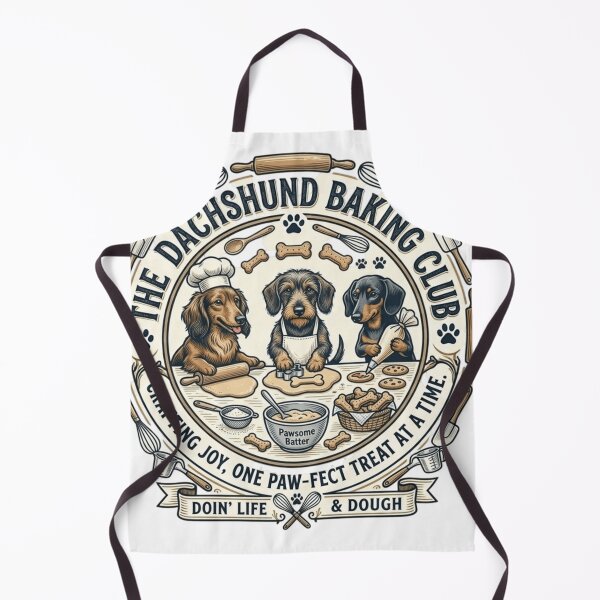 Item preview, Dachshund Baking Club - Pawsome Batter & Dog Chef Puns designed and sold by FarDesign.