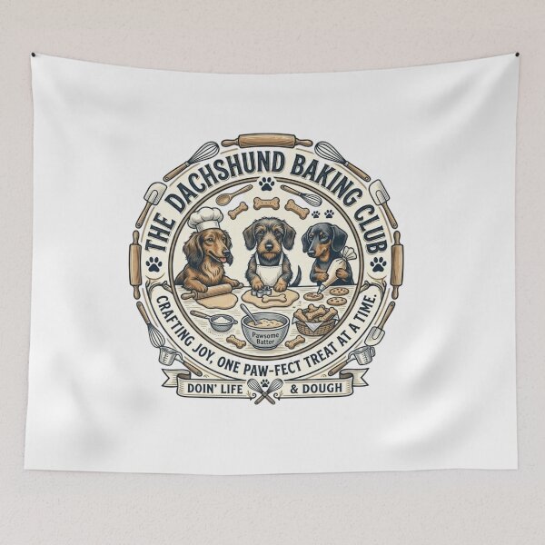 Item preview, Dachshund Baking Club - Pawsome Batter & Dog Chef Puns designed and sold by FarDesign.