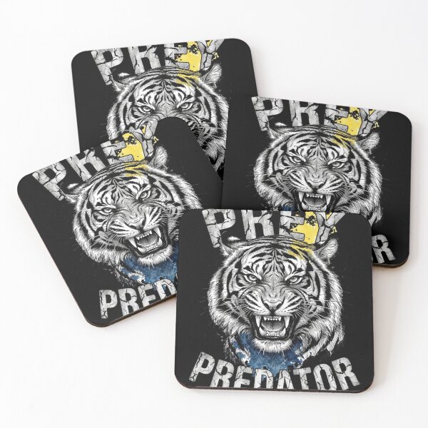 Item preview, PREY vs PREDATOR – Fierce Tiger Illustration designed and sold by LittleLoopArt.