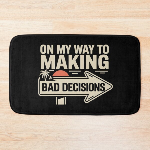 Item preview, On My Way to Making Bad Decisions Shirt – Funny Summer Vacation Beach Sign Retro Sunset Tee designed and sold by ZyziowskyArt.