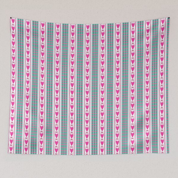 Item preview, Coquette Gingham & Bows - Romantic Heart and Stripes Pattern designed and sold by DafneDStudio.