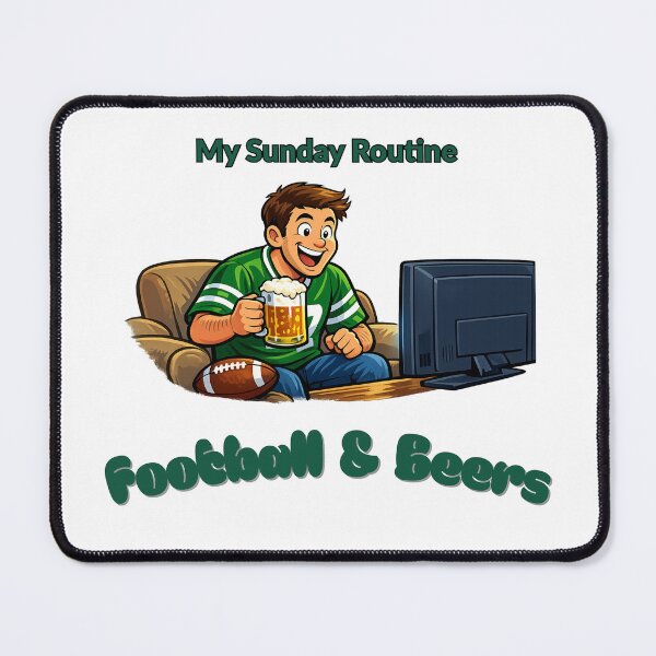 Item preview, New York Jets My Sunday Routine Football Beers designed and sold by ThatFootball12.