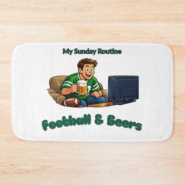 Item preview, New York Jets My Sunday Routine Football Beers designed and sold by ThatFootball12.