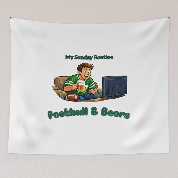 Item preview, New York Jets My Sunday Routine Football Beers designed and sold by ThatFootball12.