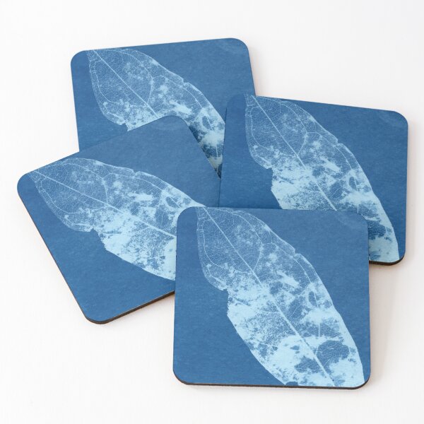 Item preview, Leaf II, Cyanotype, blue sunprint art, experimental photography designed and sold by SWSandraWechner.