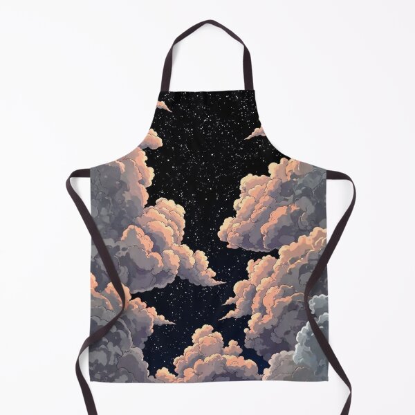 Item preview, Golden Hour Clouds in Starry Night Sky veya Dreamy Lofi Aesthetic Clouds Illustration designed and sold by Siriusvibes.