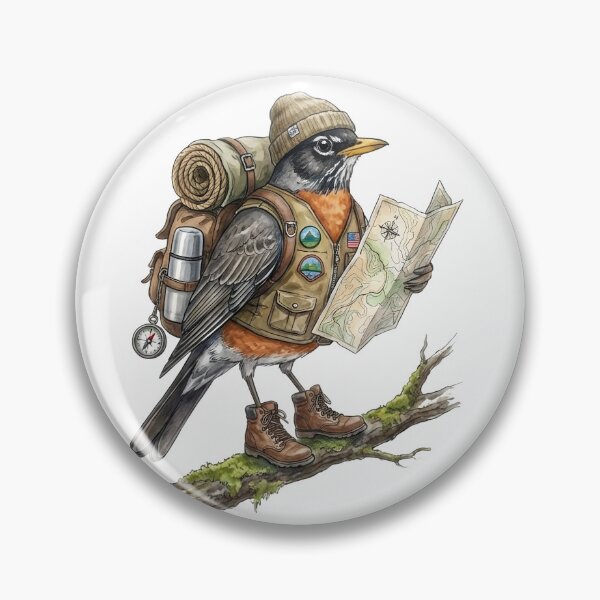 Item preview,  backpacking American Robin designed and sold by Roy & Tiffany.