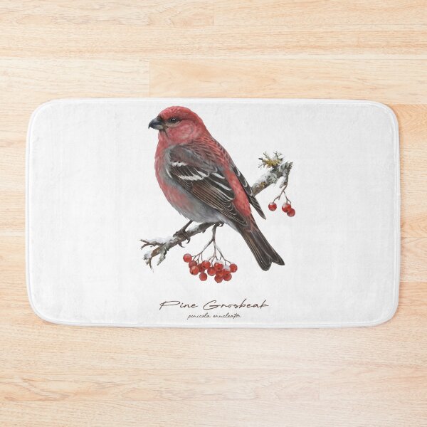 Item preview, Pine Grosbeak on Branch with Berry  designed and sold by Takeda-art.
