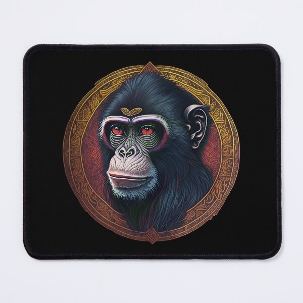 Item preview, Monkey Mind Spirit Animal Aztec Wild Alternative Hippie Boho Rave designed and sold by LenariumArt.