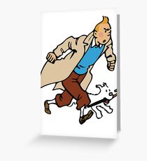 Tintin - On a Mission Greeting Card