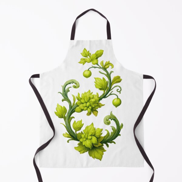 Item preview, Lime Green Floral Scroll Ornament - Elegant Botanical Art Nouveau Print designed and sold by DesignArtist.ia.